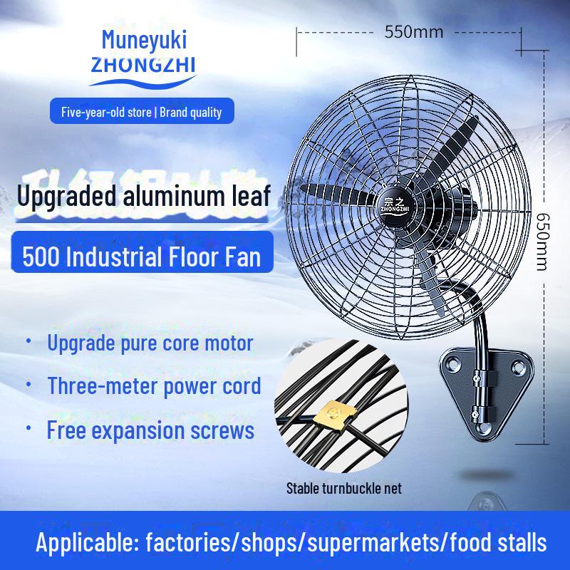 Wall-Mounted and Floor Industrial Fans for Workshops