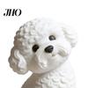3D Printed Dog Model Figurine Lifelike Mini Animal Sculpture for Home Versatile Office Desk Shelf Decor Collectible Gift Lovers White Mold Statue