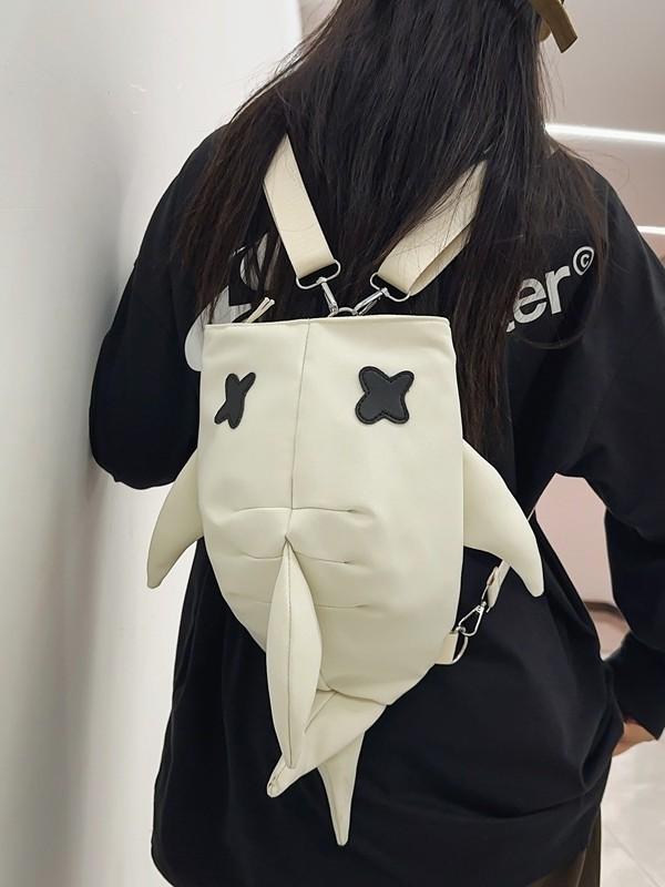 Shark Backpack For School Students Waterproof Nylon Casual Travel Daypack For Men Women