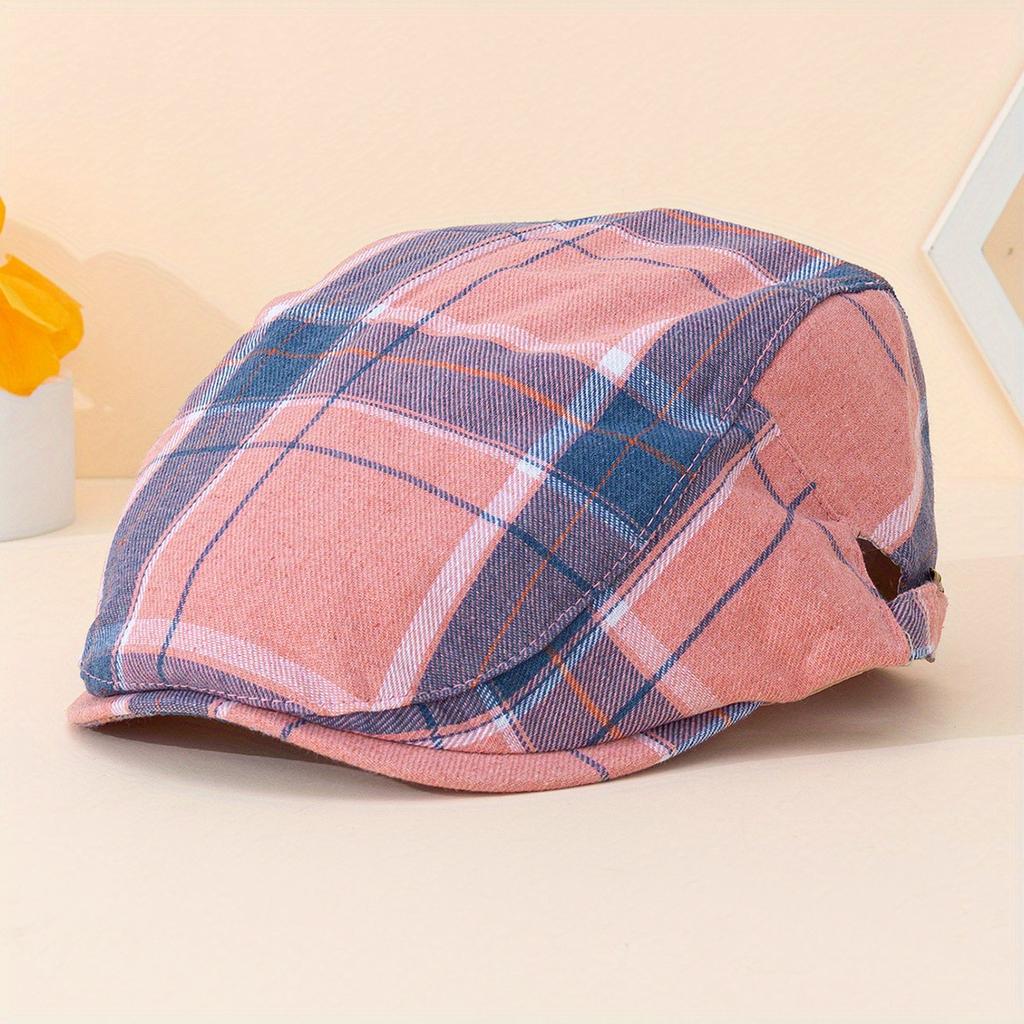 1 stk Unisex Rutete Avisgutthelse, Cabbie-hatt, Gatsby-hatt, Ideelt valg for gaver