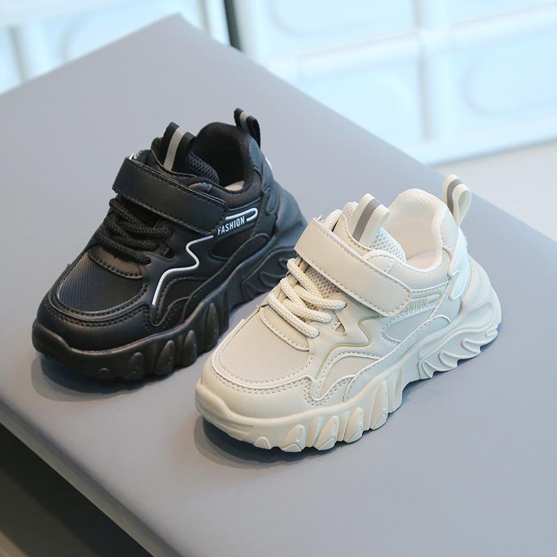 Kindersportschuhe 2025 Frühling und Herbst Jungen Daddy Schuhe Rutschfest Mädchen Kleine Weiße Schuhe Weiche Sohle Freizeitschuhe
