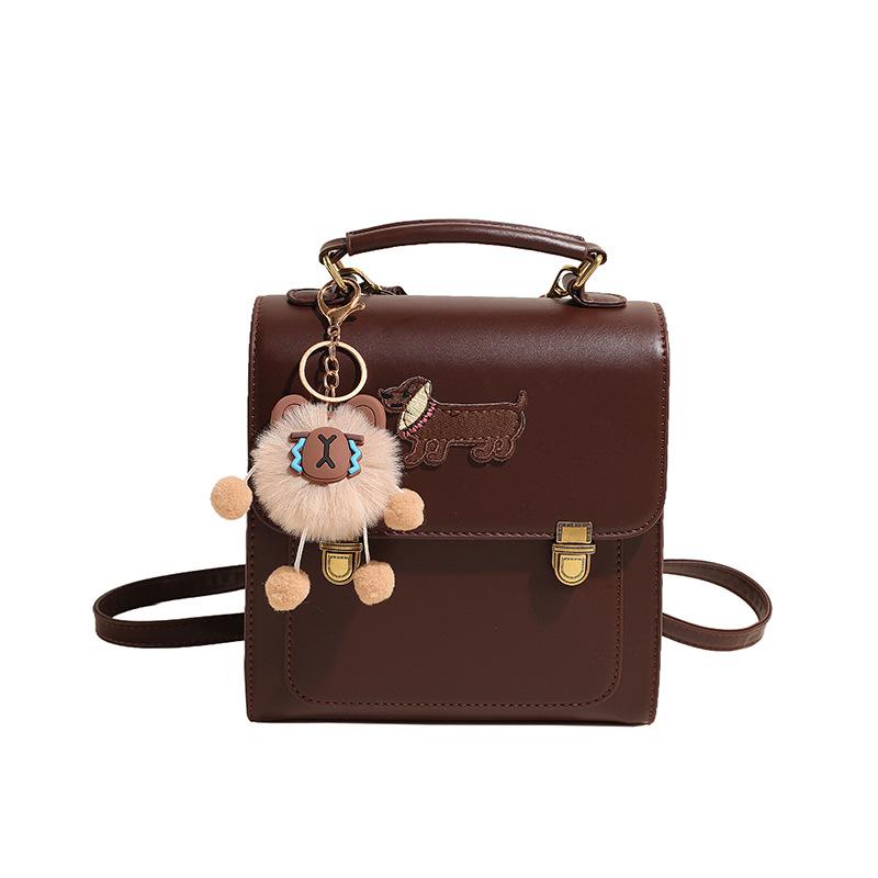 

Retro backpack bag women 2025 new fashion student handbag versatile messenger bag going out travel backpack