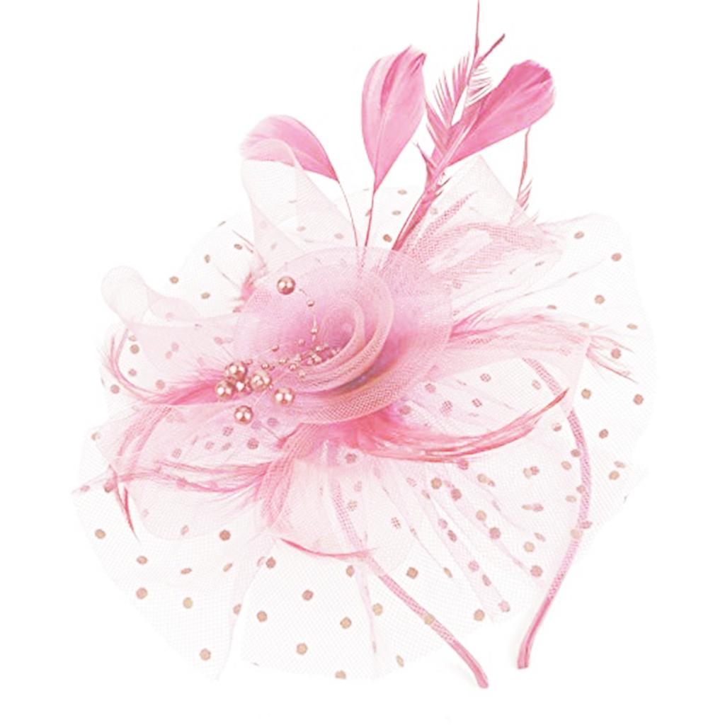 Feather Headpiece Women Mesh Hat Hair Band Headband Wedding Accessories Feather Headband Hat Party Hairpiece