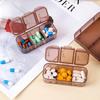 Mini Portable 7-Compartment Medicine Box Travel Pill Organizer Sealed Storage Case for On-the-Go Health Care