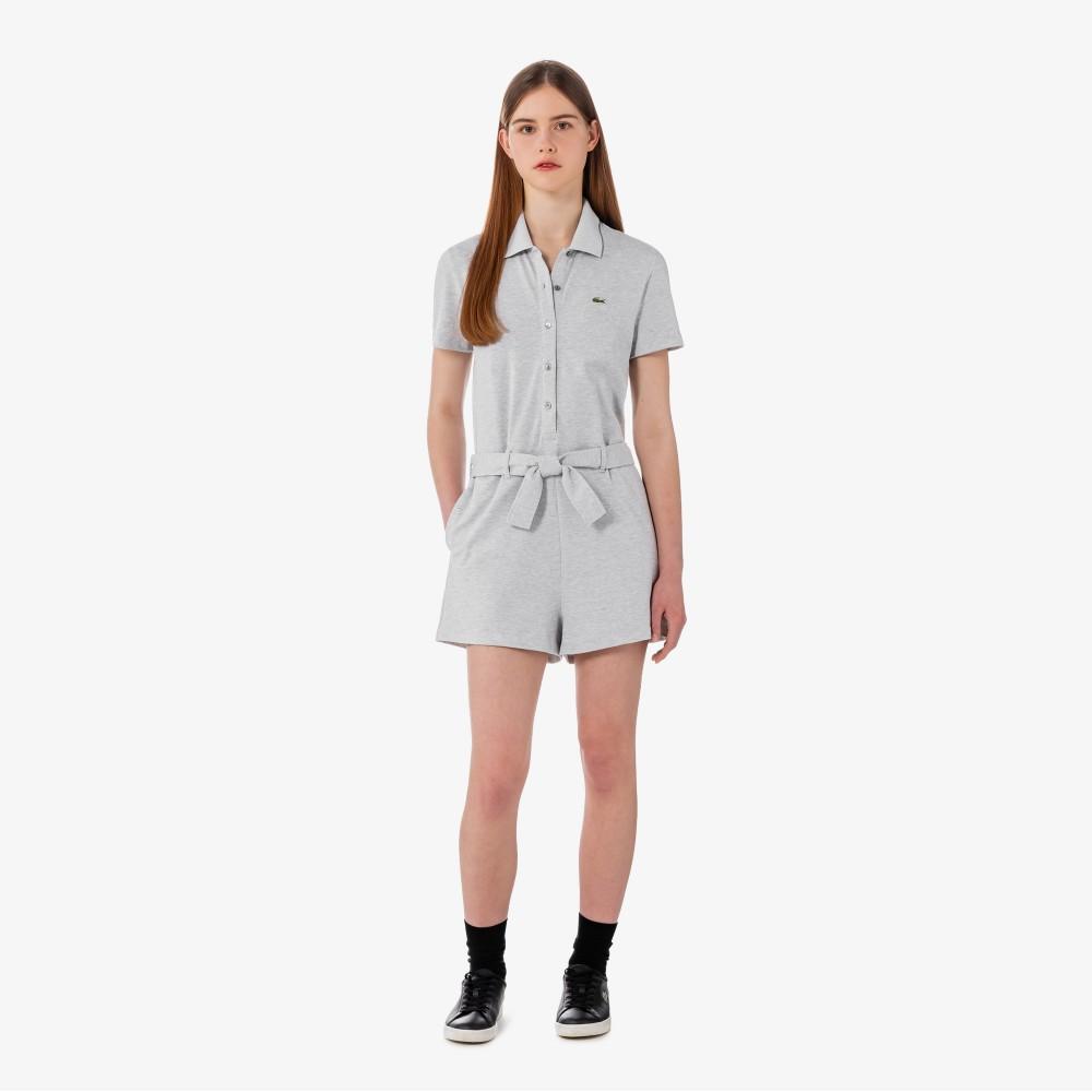 Lacoste Women's Mini Pique Short Sleeve Jumpsuit EF1823-56GCCA