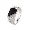 Premium Quality Men's Alloy Hollow Crystal Finger Jewelry In Timeless Vintage Design