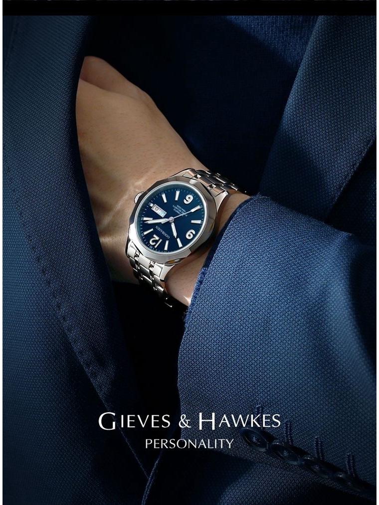 Gubaisen Men's Waterproof Quartz Watch with Calendar Feature