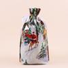 Christmas Drawstring Gift Bags with Assorted Festive Patterns Self Standing for Home Xmas Party Treat Packing