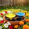 3D Printed Bee Watering Station, Flower Pot Plastic Bee Feeder with Stake, Bee Waterer Bath Bowl for Outdoor Outside Garden Courtyards