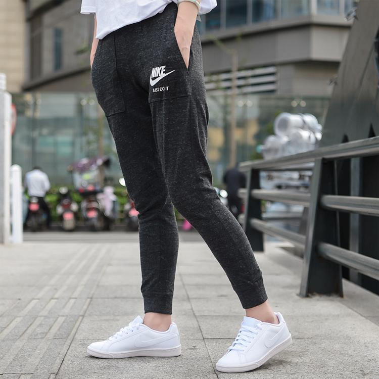 Nike Knitted Slim Fit Casual Breathable Sports Long Pants Women Bottoms Gray CN6903-010