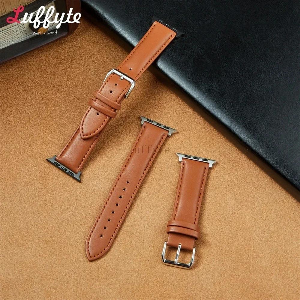 Casual Leather Strap for Apple Watch Ultra 10 9 8 7 6 SE 2 Band for Iwatch 40mm 41mm 42mm 44mm 45mm 46mm 49mm Smartwatch Watchband