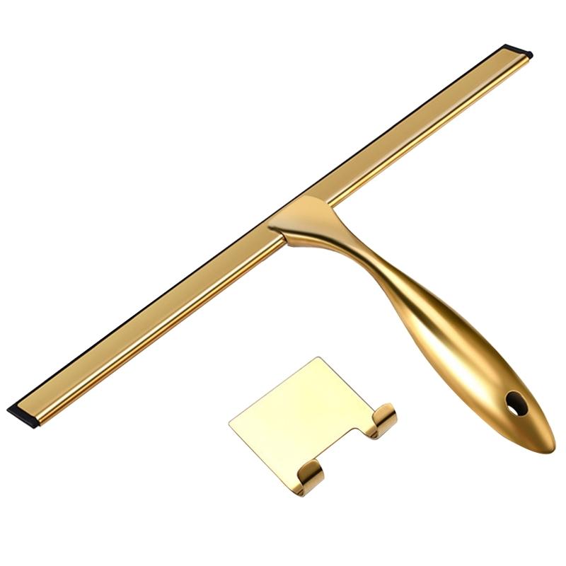 Raclette pour fenêtre de douche Essuie-glace de douche Grattoir Nettoyeur avec crochet de rangement solide pour nettoyeur de sol de salle de bain