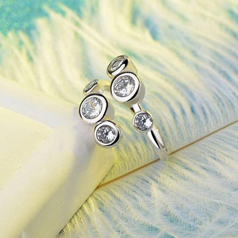 Lindon Klassisk Kobberlegering Zirkon Ring Dame Smykker Bryllupsløfte Festgave