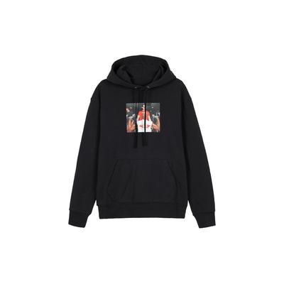 Jordan Brand×UNDEFEATED Collaborative Capsule Series Character Print Hoodie With Drawstring Men Hoodie Black DX6318-010