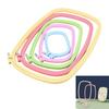 5 Pcs Embroidery Hoop Candy Color Embroidery Frame Square Crosses Stitching Hoop for Needleworks Sewing Craft