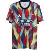Adidas Camisa de Futebol de Manga Curta Slim Fit para Treino Pré-Jogo do Arsenal Tops Unissex Vermelho Azul Amarelo JJ1797
