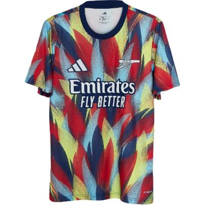 adidas Camiseta Pre-Partido Arsenal 25/26 Azul Victoria/Rubí Puro/Amarillo Brillante/Cian Brillante Unisex Tops JJ1797