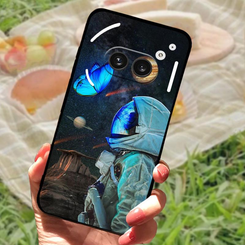 For Nothing Phone 2A Case Cover Silicone Soft Fashion Black Bumper Funda Coque for Nothing Phone 2A Full Protective A142 Capa