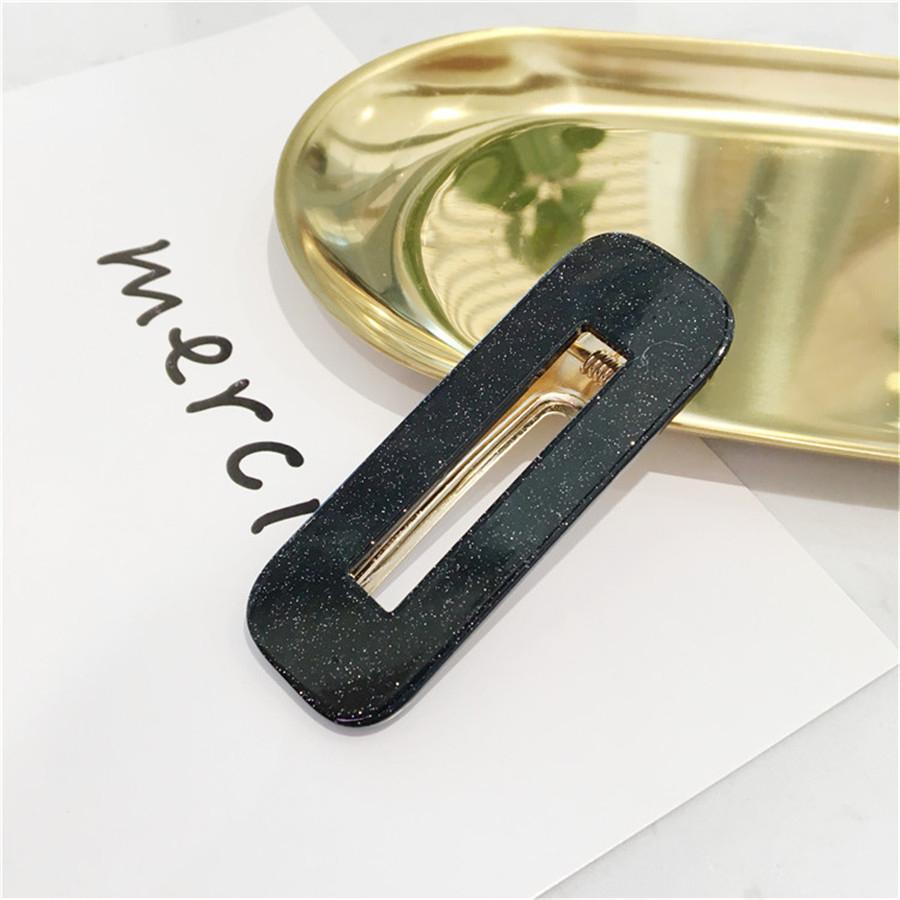 Big Hair Accessories Women Head Pins Fashion Jewelry Water Drop Rectangle Acrylic Hair Clip Barrettes Headwear for Girls