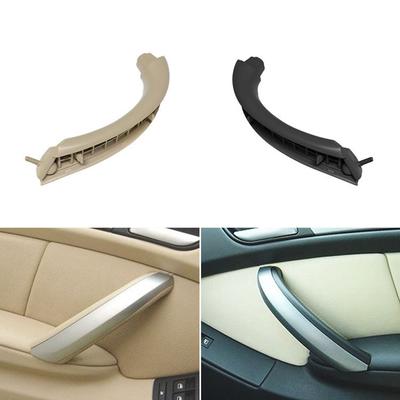 Car Inner Handle Interior Door Panel Pull Trim Cover Beige Black Left Right For BMW X5 E53 1999-2006 Car Accessories