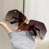 Großer Rahmen Quadratische Sonnenbrille Damen Herren Bunt Minimalistisch Sonnenbrille Spiegel Schwarz Verlauf Designer Mode Outdoor