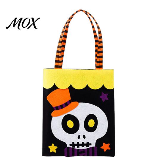 Reinforced Handle Candy Totes Halloween Bag, Cute Pumpkin Ghost Tote for Kids, Spooky Pattern Gift Bags Cartoon Treat Bag Party, Trick or Favor Stiff