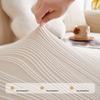 Elastic Wave Striped Sofa Cover Solid All Inclusive Dust Cover For Living Room Plush Anti Cat Scratch Sofa Protector