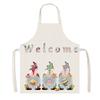Easter Pattern Kitchen Apron for Women Men Home Cooking Sleeveless Aprons Gnome Rabbit Print Bibs Baking Accessories