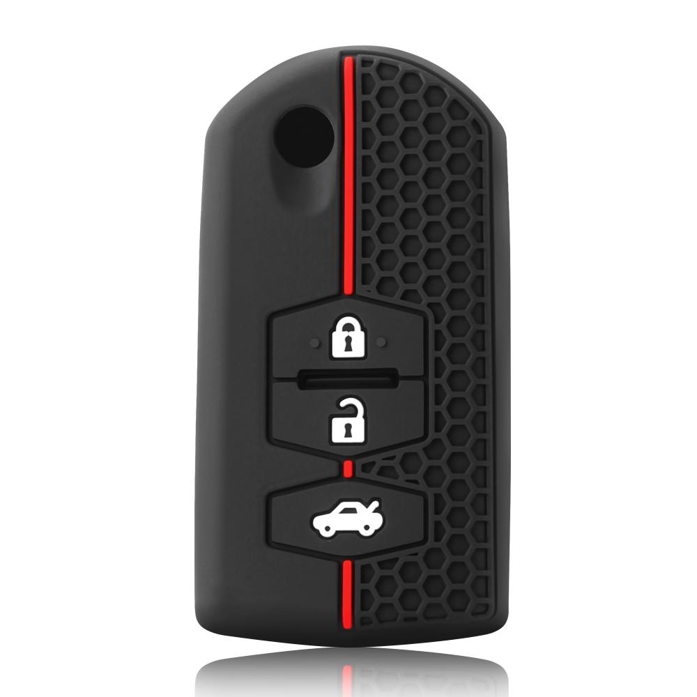 Silikon-Autoschlüsseletui für Mazda Demio 2 3 5 6 M3 M5 M6 CX-5 CX7 CX9 RX8 MX5 MPV-Abdeckung Keyless Remote Fob Shell Skin Protector
