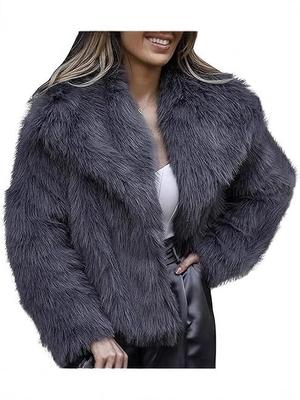 Coat Plus Size Women's Tops Anti-fox Lapel Short Faux