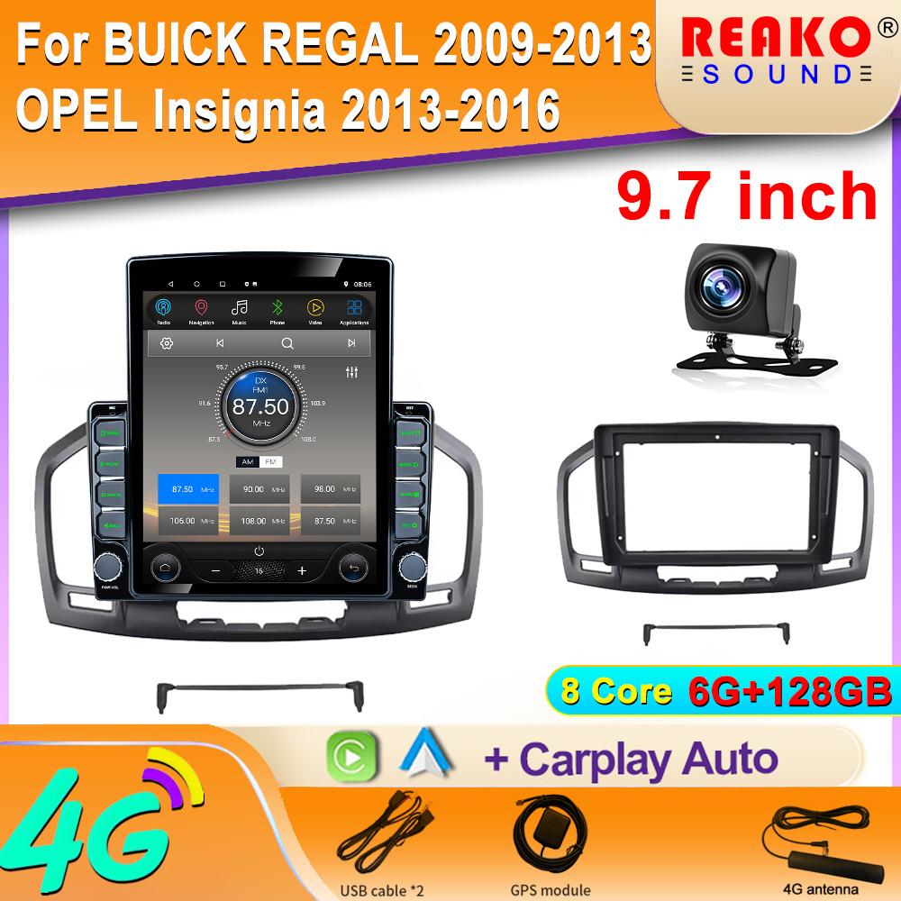 9,7" Vertikaler Tesla-Bildschirm Autoradio Für Buick Regal Für Opel Insignia 2009-2013 GPS-Navigation Multimedia-Player Carplay 2din