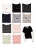 LA MAISON STUDIO (3Pack) 2 Ribbed Short Sleeves + 1 Layered T-Shirt 10 Colors (Fcg2Ts765W) (C Type)