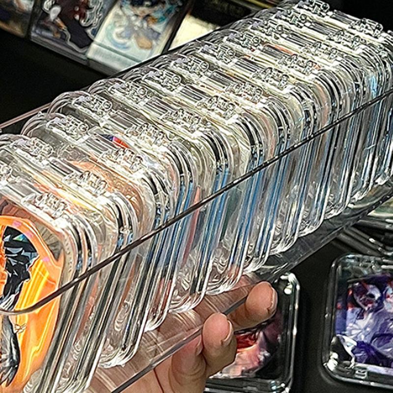 Transparent Storage Box Square Acrylic Earrings Jewelry Packaging Box Transparent Portable Grocery Storage Badge Organizer