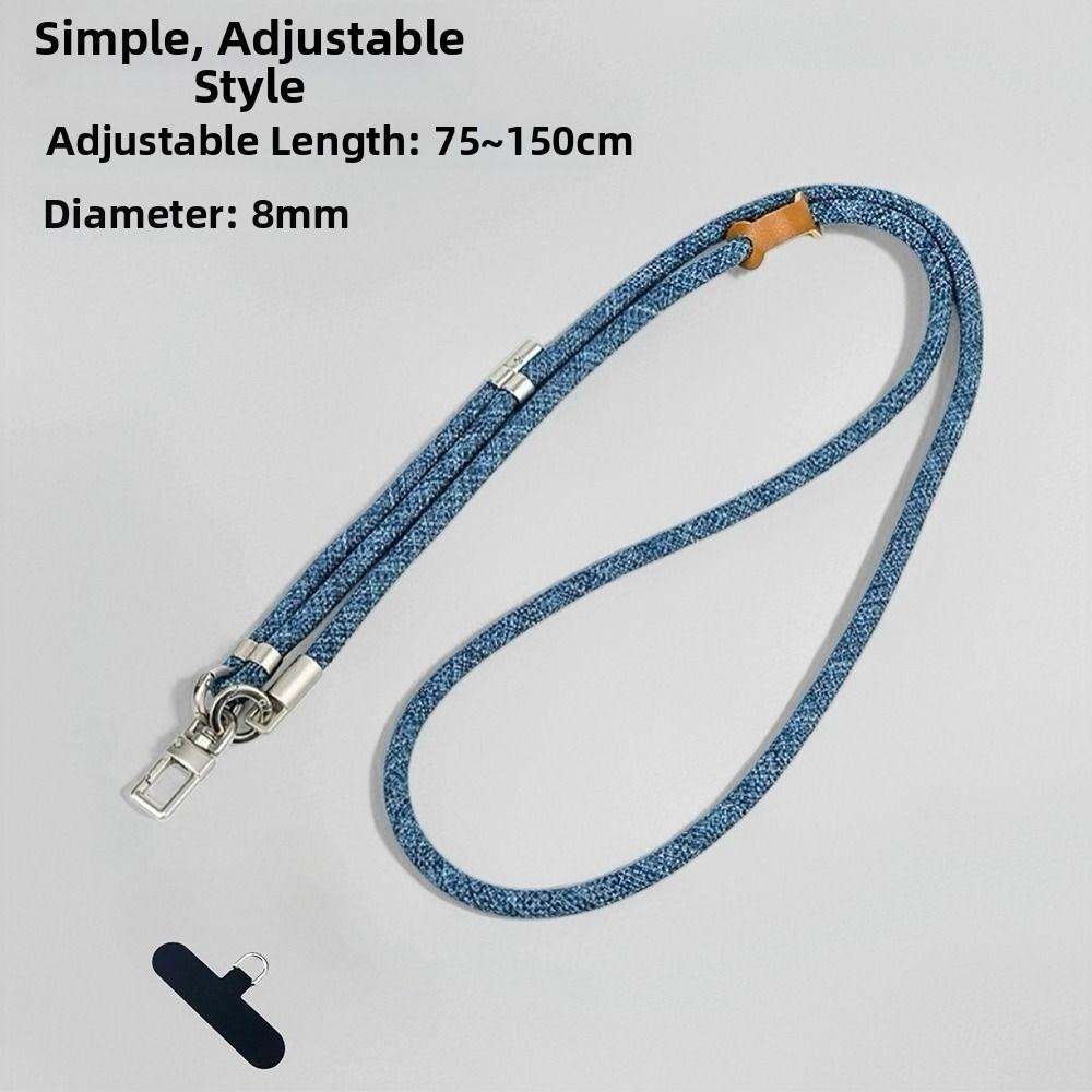 Universal Phone Lanyard Metal Hook Crossbody Necklace Strap Adjustable Phone Strap for Phone Case