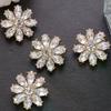 5Pcs Luxury And Beautiful Flower Inlaid Rhinestone Metal Buttons Clothing Gift Boxes Scarves Hats DIY Decorative Accessories