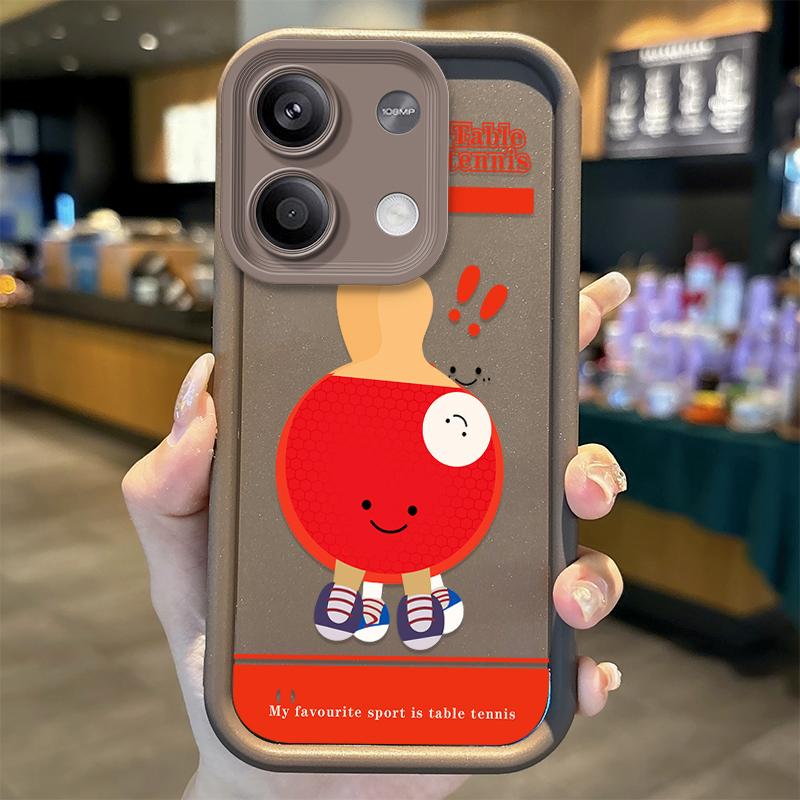 Cartoon Table Tennis TPU Phone Case for Redmi Note 13 12 Pro Plus 5G Note 13 12 11 10 9 Pro 12C 14C 10C 9C A2 A1 Dustproof Cover