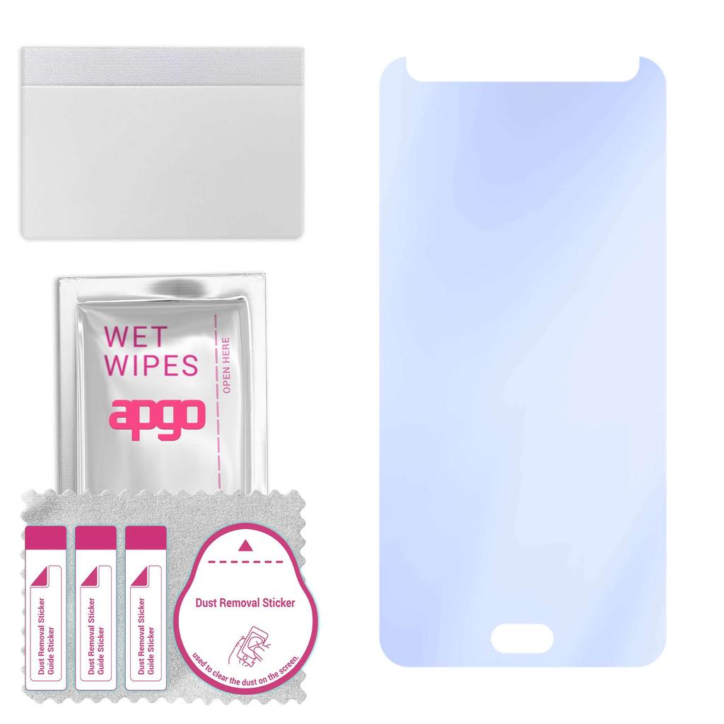 apgo Ultra-Clear 9H Hybrid protective glass compatible with Meizu M6 Note, flexible nano glass, great replacement for tempered glass, scratch-resistan