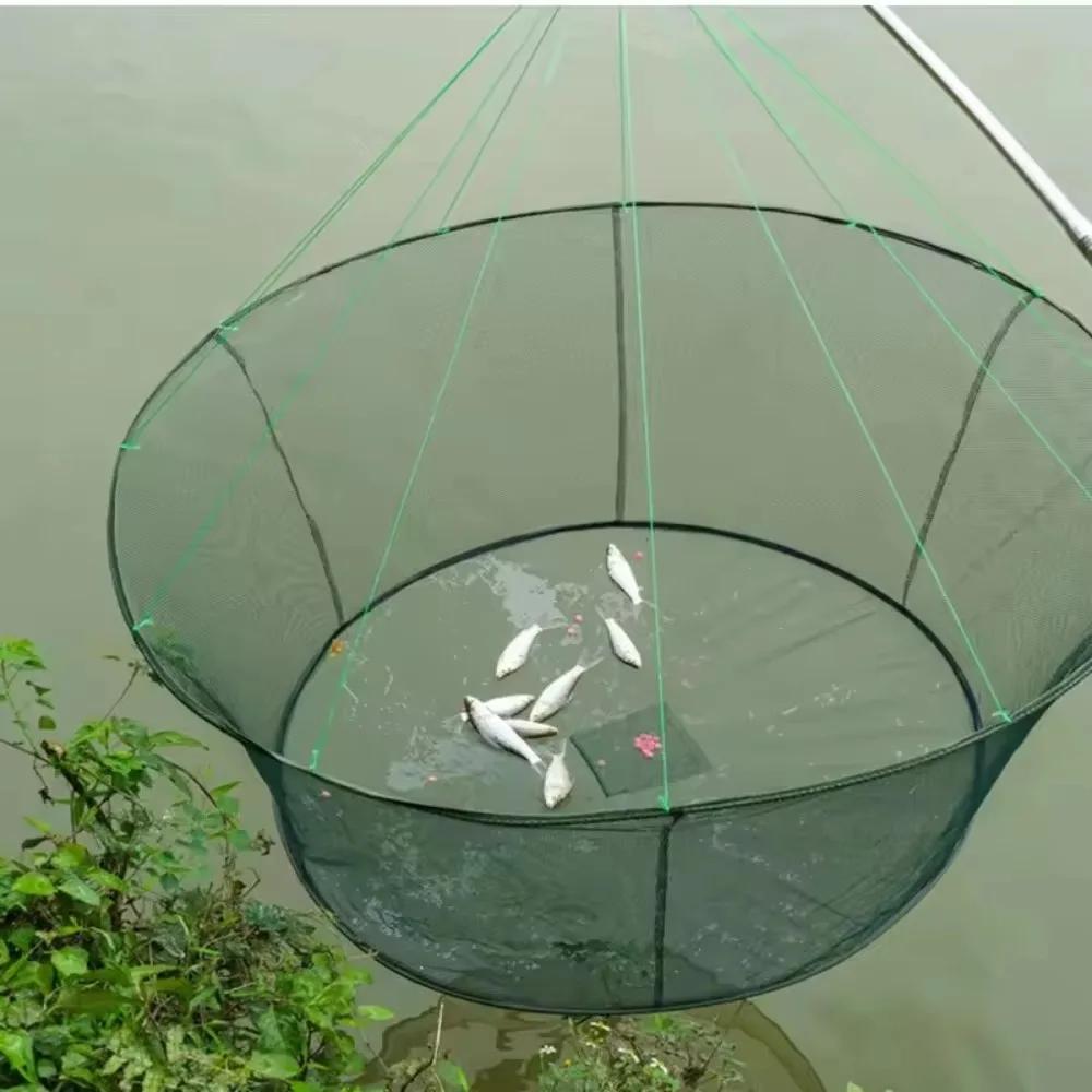 new 80CM Open Folding Fishing Net - Multi-Wire Circular Shrimp Crab Trap Cage, Durable for Fish Outdoor Fishing  Fishing Tool