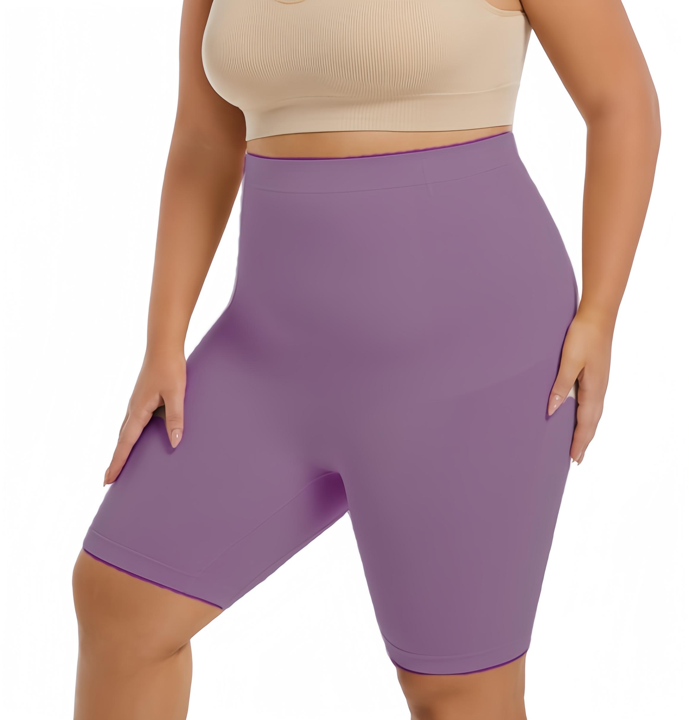 

Утягивающие трусики для женщин, утягивающие бедра, шорты-комбинации, высокая талия, пояс для коррекции живота, бесшовное корректирующее белье, фиолетовый 1XL-4XL 3XL фиолетовый