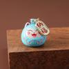 Bring Wealth Lucky Cat Keychain Creative Gift Car Bag Pendant Key Chain Cat Bells Pendant