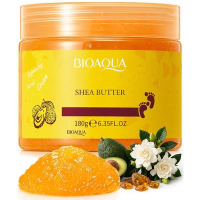 BIOAQUA Fußpeeling Pediküre Peeling-Creme Sheabutteröl 180g 1 Stück