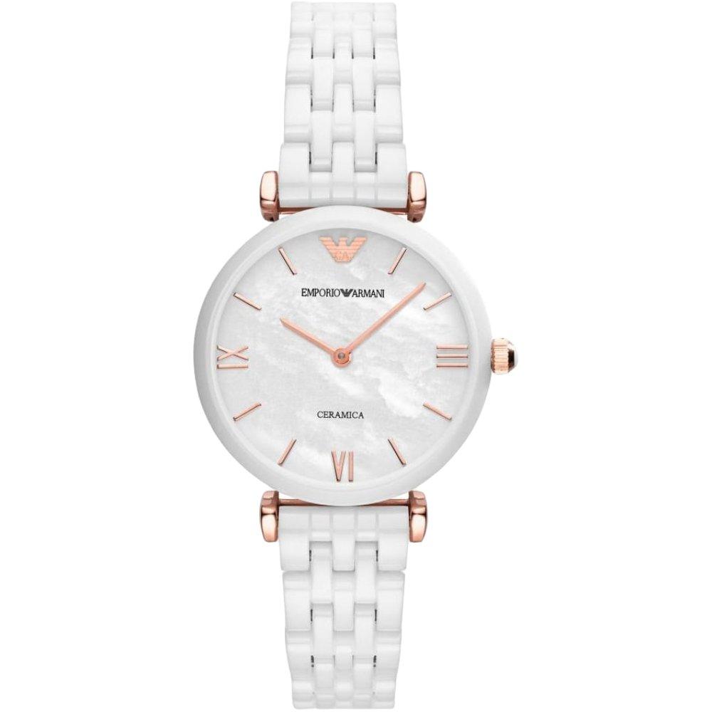 Emporio Armani Women's White Ar1486 Ceramic Watch