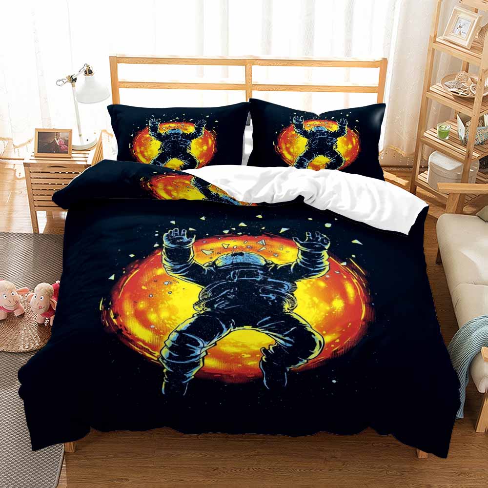 Comforter 3D Fashion Astronaut With For Children Kids Bed Decor Queen King Size Space Universe Theme