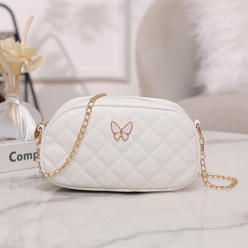 Embroidered Diamond Versatile Shoulder Messenger Women's Bag Chain Fashionable and Simple Mobile Phone Change Bag