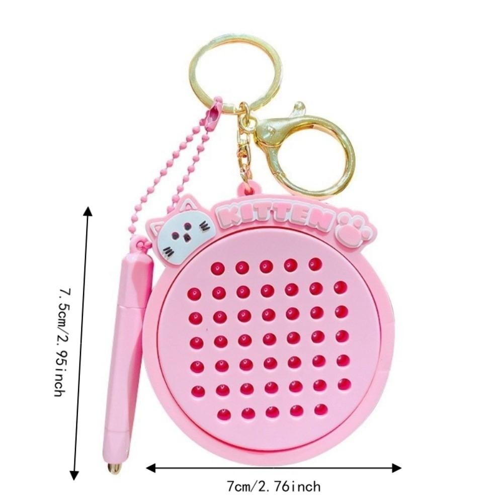 Bag Charm Magnetic Drawing Board Keychain Kitten Drawing Board Toy Cartoon Cat Pendant  Gift