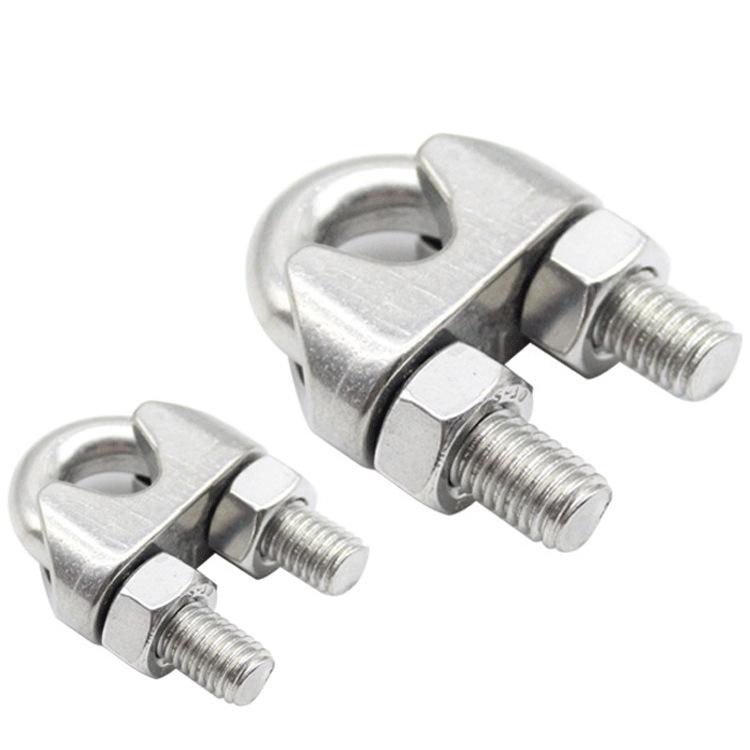 304 Stainless Steel U-Bolt Wire Rope Clamp (2-24mm)