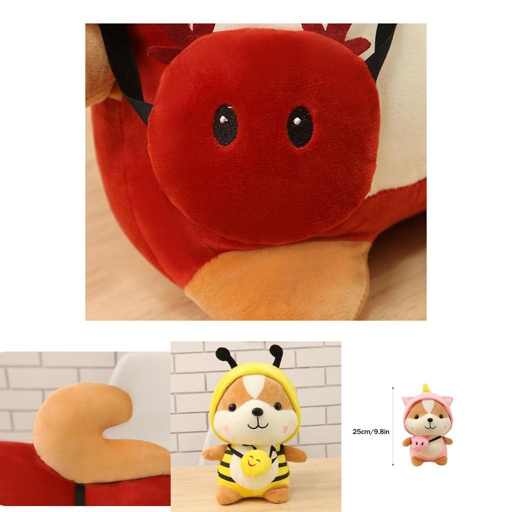 Cute And Soft Squirrel Plush Toy For Kids Dinosaur Dressup And Bee Costume Included
