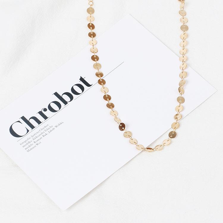 European and American jewelry, metal collar, geometric handmade small fresh necklace, collarbone chain