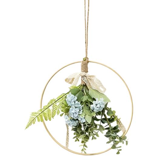 Artificial Flower Wreath, Sustainable Hanging Ornaments, with Elegant Flower Decorations for Bedroom Living Room Balcony Cafe Nursery