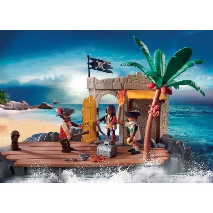 PLAYMOBIL - 70979 - My Figures: Ilôt Des Pirates - Figurine - Combinez Vos Personnages Histoire & Imaginaire